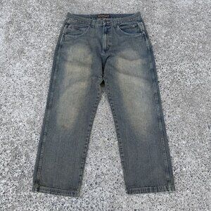 Vintage 00’s Percent Baggy Jeans W38 L32 – Distressed Denim
